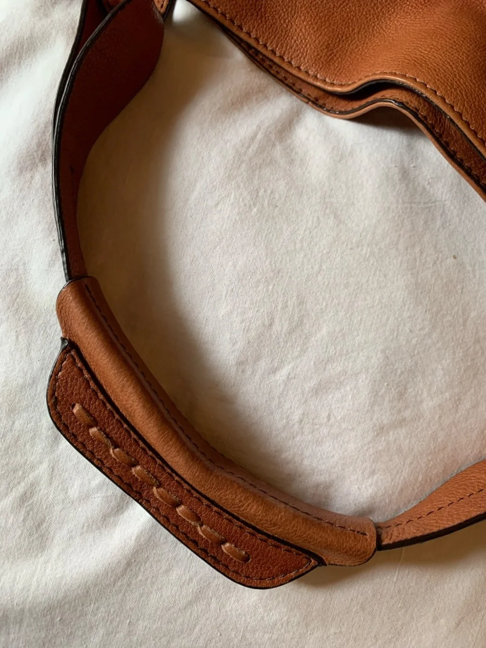 orYANY 'Cassie' large genuine leather hobo bag in cognac color